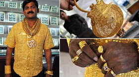 Indian Man Shows Off His Swag In N34m GOLD Shirt! (Photo)